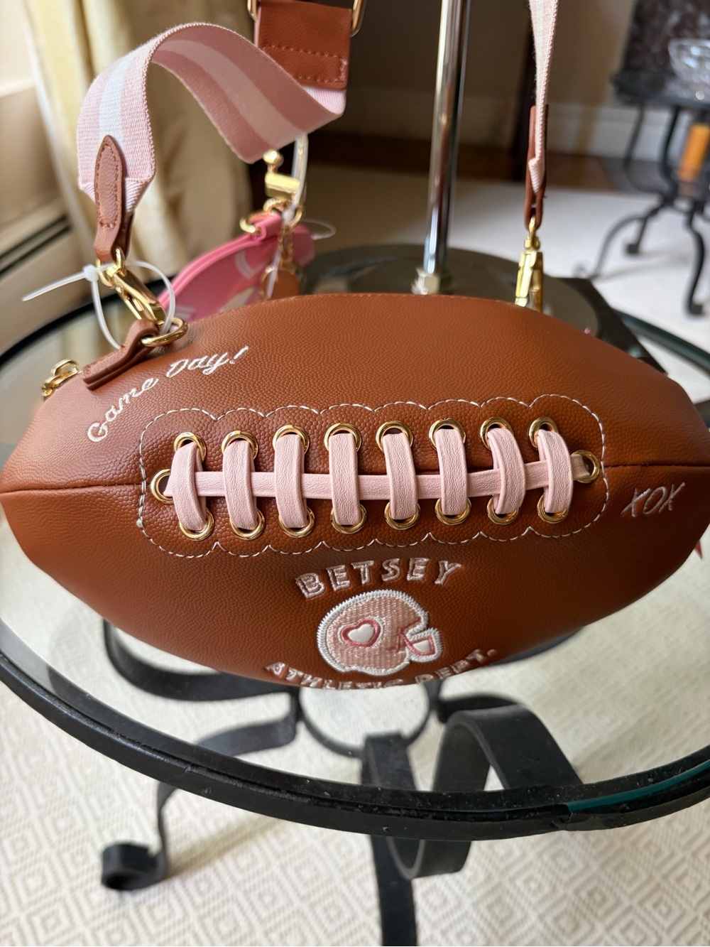 NWT Betsey Johnson Gameday Football crossbody bag